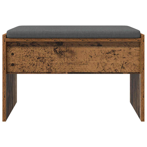 vidaXL Hall Bench with Cushion Old Wood 63 x 38 x 40 cm