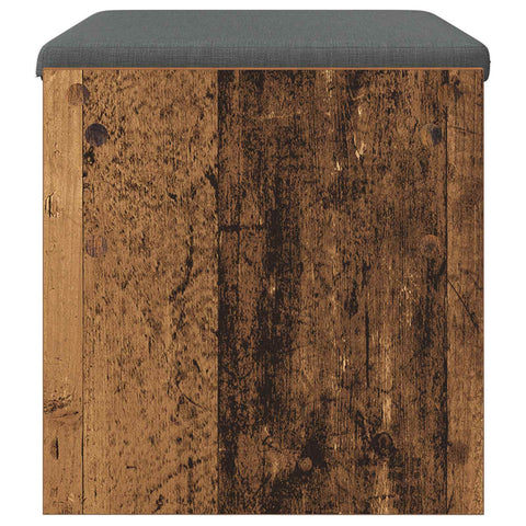 vidaXL Hall Bench with Cushion Old Wood 63 x 38 x 40 cm