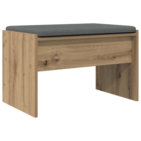 vidaXL Hall Bench with Cushion Artisan Oak 63 x 38 x 40 cm