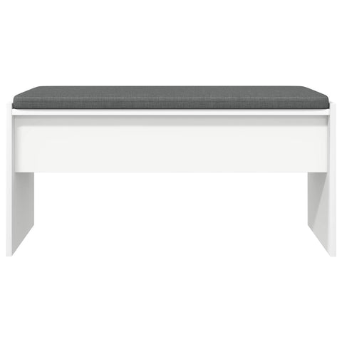vidaXL Hall Bench with Cushion White 80 x 38 x 46 cm