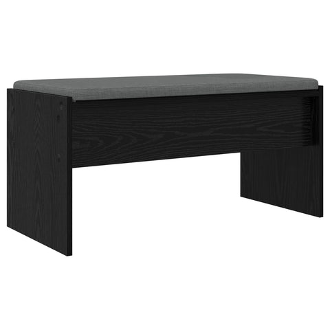 vidaXL Hall Bench with Cushion Black Oak 80 x 38 x 46 cm