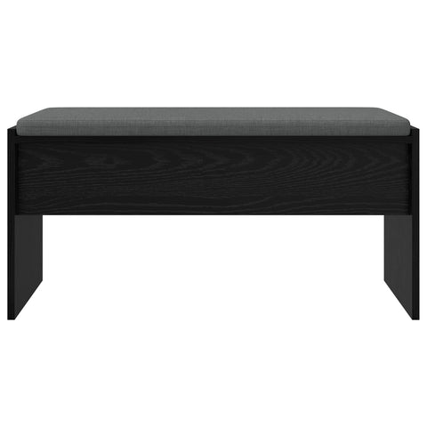 vidaXL Hall Bench with Cushion Black Oak 80 x 38 x 46 cm