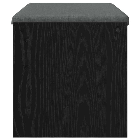 vidaXL Hall Bench with Cushion Black Oak 80 x 38 x 46 cm