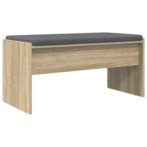 vidaXL Hall Bench with Cushion Sonoma Oak 80 x 38 x 46 cm