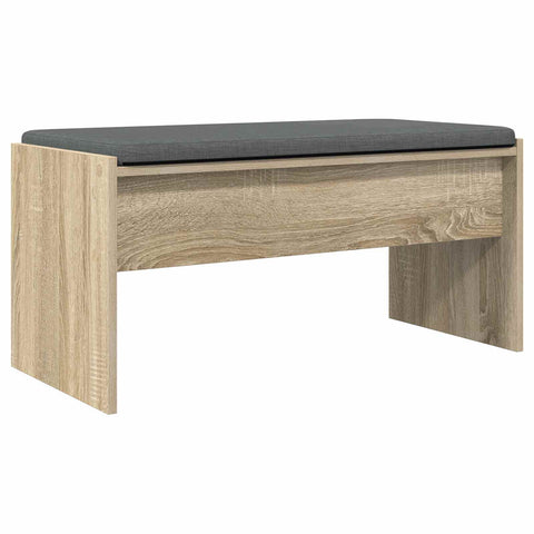 vidaXL Hall Bench with Cushion Sonoma Oak 80 x 38 x 46 cm