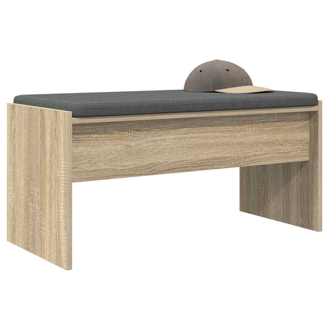 vidaXL Hall Bench with Cushion Sonoma Oak 80 x 38 x 46 cm