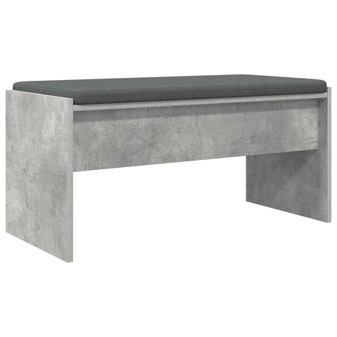 vidaXL Hall Bench with Cushion Concrete Grey 80 x 38 x 46 cm