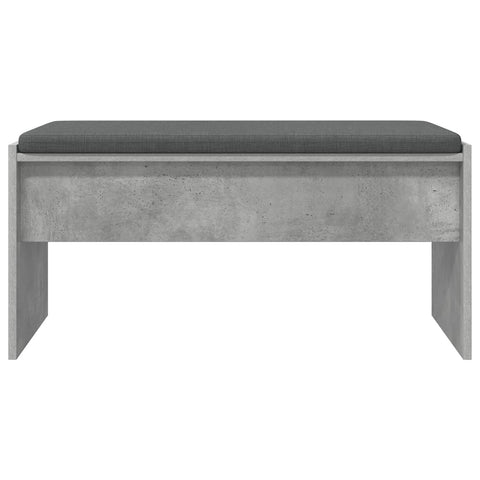 vidaXL Hall Bench with Cushion Concrete Grey 80 x 38 x 46 cm