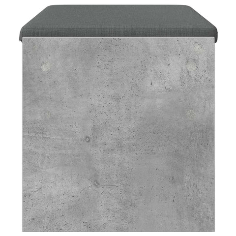 vidaXL Hall Bench with Cushion Concrete Grey 80 x 38 x 46 cm