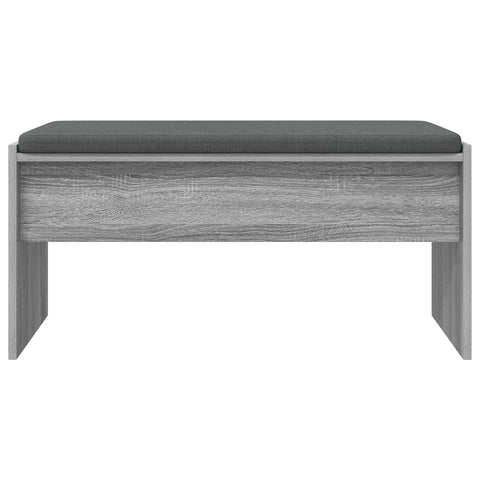 vidaXL Hall Bench with Cushion Grey Sonoma 80 x 38 x 46 cm
