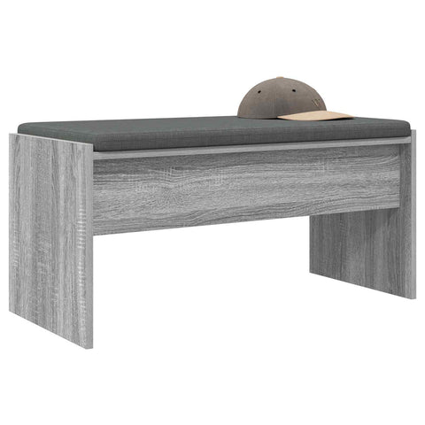 vidaXL Hall Bench with Cushion Grey Sonoma 80 x 38 x 46 cm
