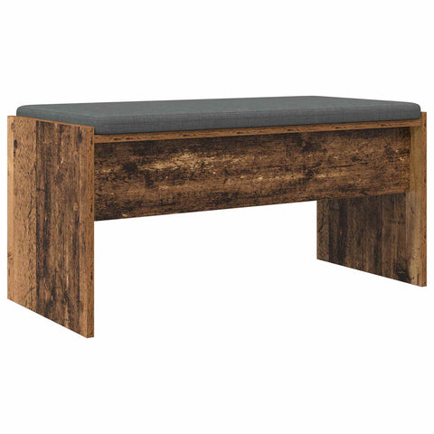 vidaXL Hall Bench with Cushion Old Wood 80 x 38 x 46 cm