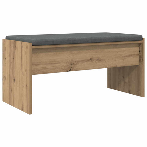 vidaXL Hall Bench with Cushion Artisan Oak 80 x 38 x 46 cm
