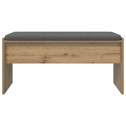 vidaXL Hall Bench with Cushion Artisan Oak 80 x 38 x 46 cm