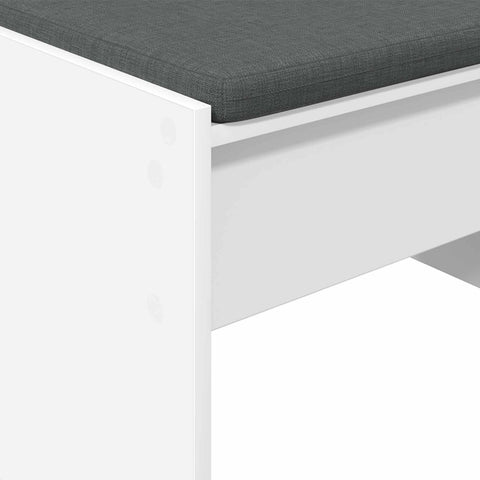 vidaXL Hall Bench with Cushion White 100 x 38 x 46 cm