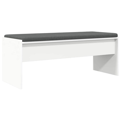 vidaXL Hall Bench with Cushion White 100 x 38 x 46 cm