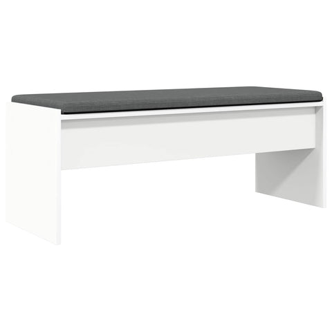 vidaXL Hall Bench with Cushion White 100 x 38 x 46 cm