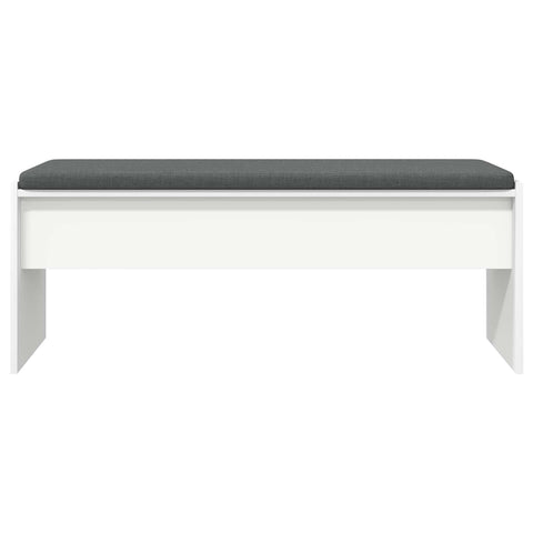 vidaXL Hall Bench with Cushion White 100 x 38 x 46 cm