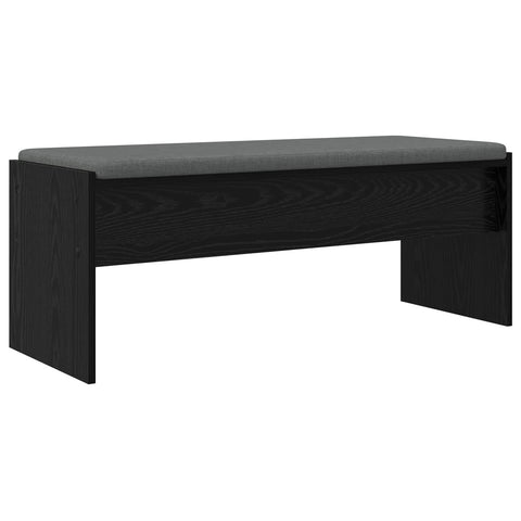 vidaXL Hall Bench with Cushion Black Oak 100 x 38 x 46 cm