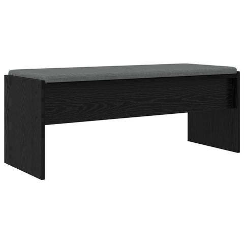 vidaXL Hall Bench with Cushion Black Oak 100 x 38 x 46 cm