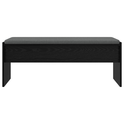 vidaXL Hall Bench with Cushion Black Oak 100 x 38 x 46 cm