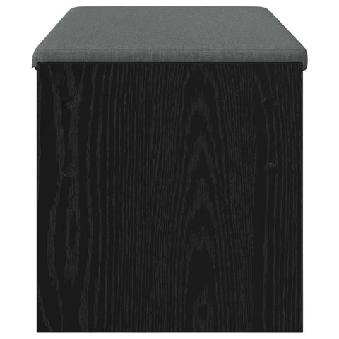 vidaXL Hall Bench with Cushion Black Oak 100 x 38 x 46 cm