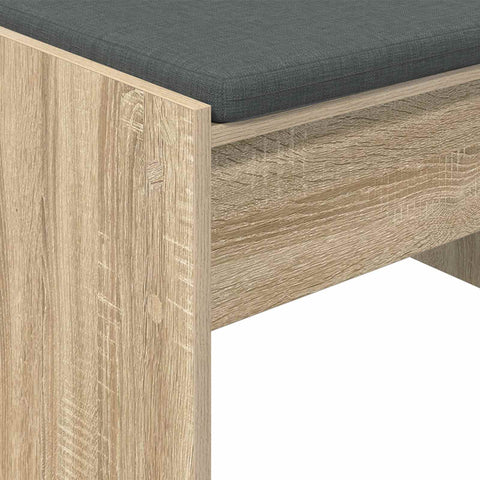 vidaXL Hall Bench with Cushion Sonoma Oak 100 x 38 x 46 cm