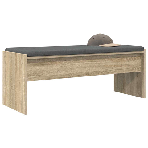 vidaXL Hall Bench with Cushion Sonoma Oak 100 x 38 x 46 cm