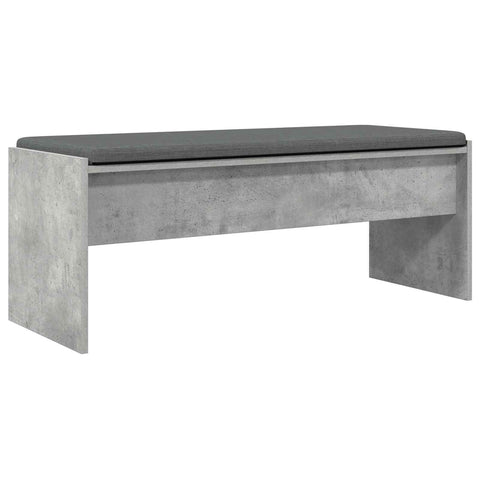 vidaXL Hall Bench with Cushion Concrete Grey 100 x 38 x 46 cm