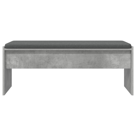 vidaXL Hall Bench with Cushion Concrete Grey 100 x 38 x 46 cm
