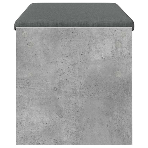vidaXL Hall Bench with Cushion Concrete Grey 100 x 38 x 46 cm