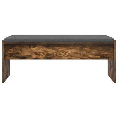 vidaXL Hall Bench with Cushion Smoked Oak 100 x 38 x 46 cm