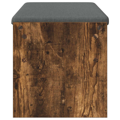 vidaXL Hall Bench with Cushion Smoked Oak 100 x 38 x 46 cm