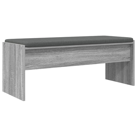 vidaXL Hall Bench with Cushion Grey Sonoma 103 x 38 x 40 cm