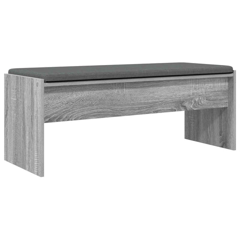 vidaXL Hall Bench with Cushion Grey Sonoma 103 x 38 x 40 cm