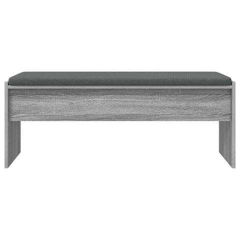 vidaXL Hall Bench with Cushion Grey Sonoma 103 x 38 x 40 cm