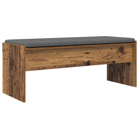 vidaXL Hall Bench with Cushion Old Wood 100 x 38 x 46 cm