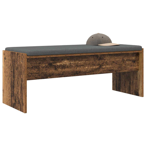 vidaXL Hall Bench with Cushion Old Wood 100 x 38 x 46 cm