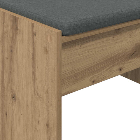 vidaXL Hall Bench with Cushion Artisan Oak 100 x 38 x 46 cm