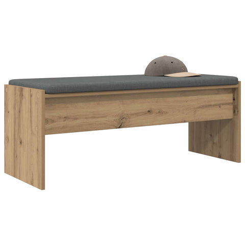 vidaXL Hall Bench with Cushion Artisan Oak 100 x 38 x 46 cm
