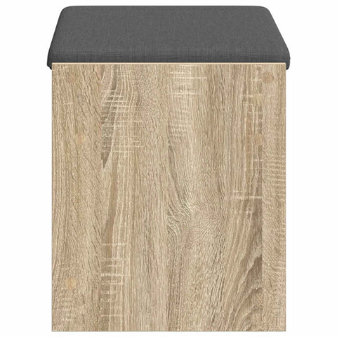 vidaXL Hall Bench with Cushion with Shelf Sonoma Oak 63 x 38 x 45 cm