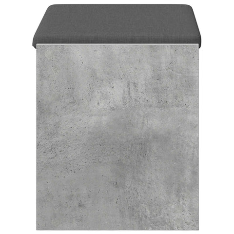 vidaXL Hall Bench with Cushion Concrete Grey 63 x 38 x 45 cm