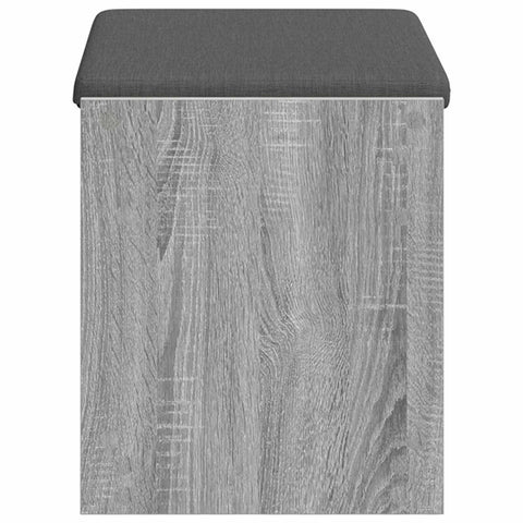 vidaXL Hall Bench with Cushion with Shelf Grey Sonoma 63 x 38 x 45 cm