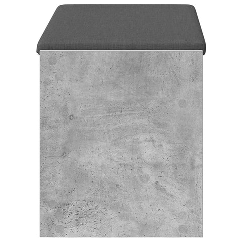 vidaXL Hall Bench with Cushion Concrete Grey 83 x 38 x 45 cm