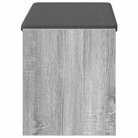 vidaXL Hall Bench with Cushion with Shelf Grey Sonoma 83 x 38 x 45 cm