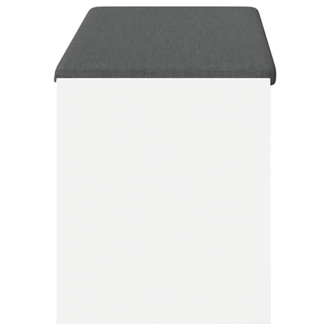 vidaXL Hall Bench with Cushion with Shelf White 100 x 38 x 46 cm