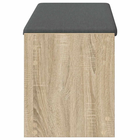 vidaXL Hall Bench with Cushion with Shelf Sonoma Oak 100 x 38 x 46 cm