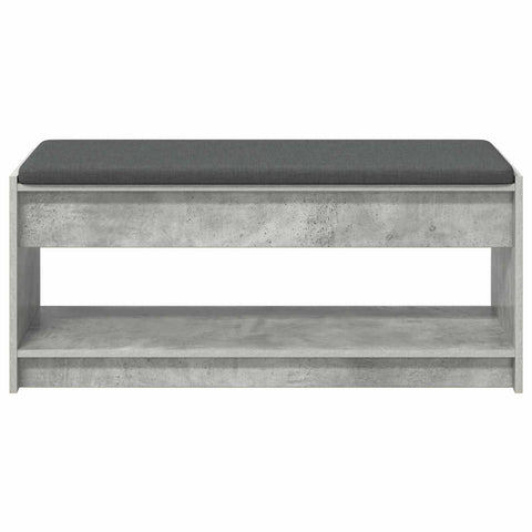 vidaXL Hall Bench with Cushion Concrete Grey 100 x 38 x 46 cm