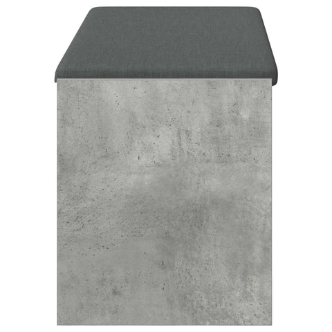vidaXL Hall Bench with Cushion Concrete Grey 100 x 38 x 46 cm