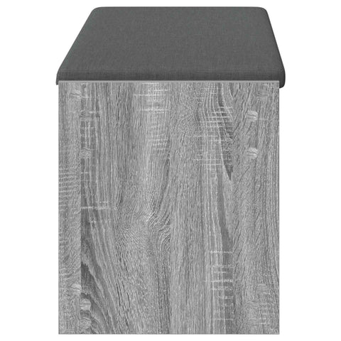 vidaXL Hall Bench with Cushion with Shelf Grey Sonoma 100 x 38 x 46 cm